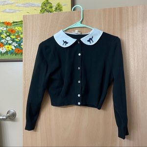 BNWOT ModCloth Halloween Cat Cardigan